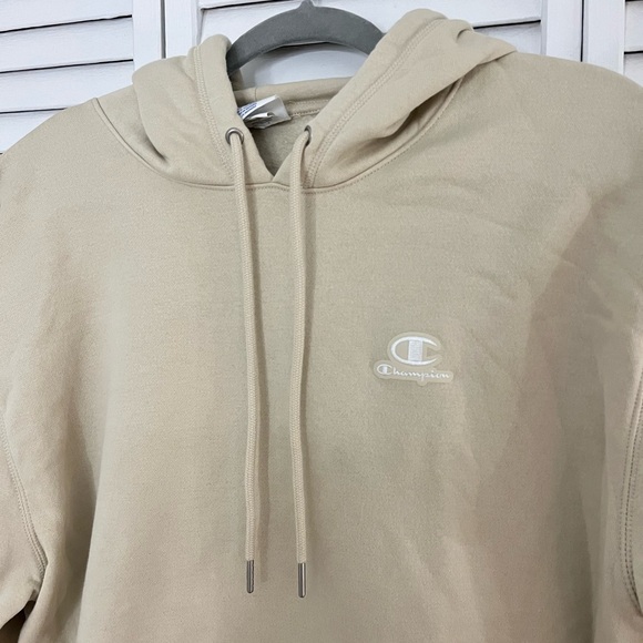 Men’s Champion Classic Fleece Hoodie in Tan - Picture 2 of 5
